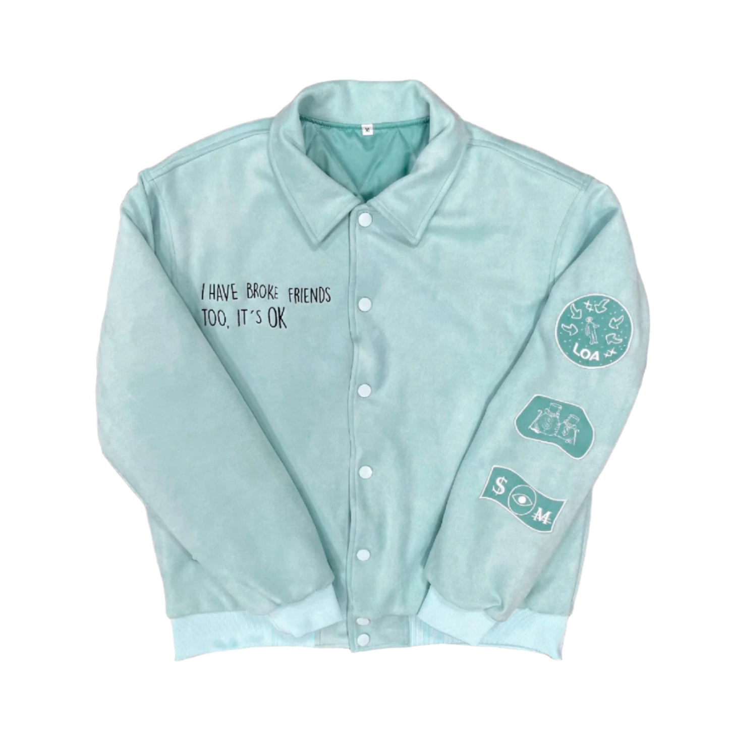 Momma i made it varsity jacket (Mint Green)